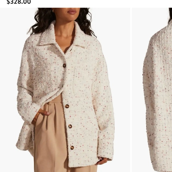 Favorite Daughter Jackets & Blazers - Favorite Daughter Cream Tweed Jacket